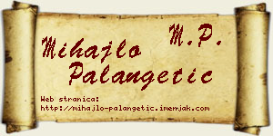 Mihajlo Palangetić vizit kartica